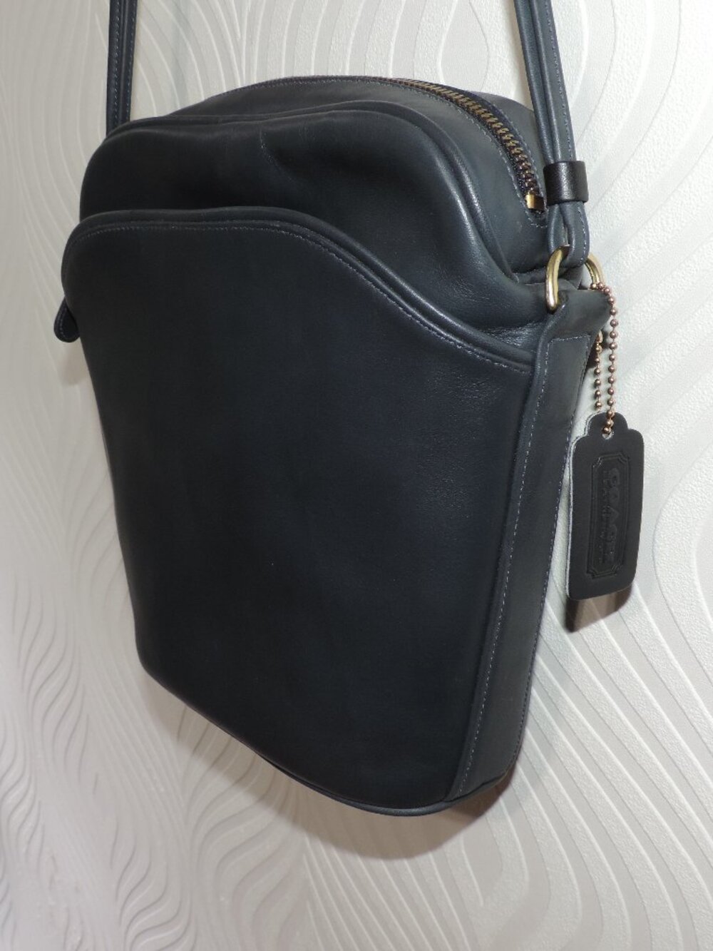 COACH LEATHERWARE Dark Navy Blue Gallery Bag Style #4028 Vintage 1991 NWOT Rare